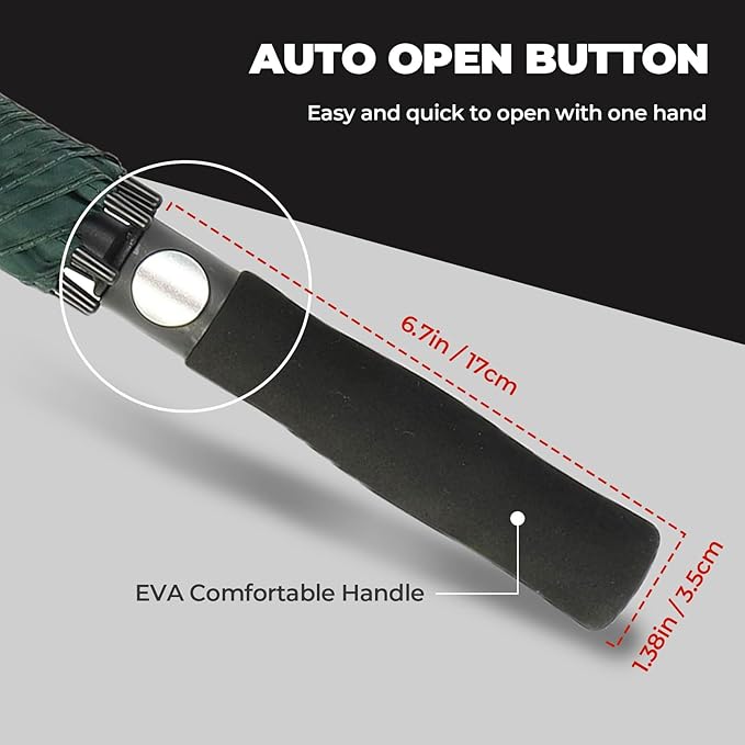 ZDSSM Automatic Open Golf Umbrella, 54/62/68/72 inch Extra Large Oversize Double Canopy Vented Stick Umbrellas, Windproof Waterproof Umbrella for Men And Women