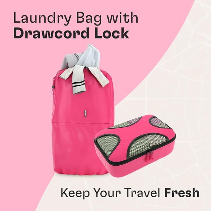 Shacke 6 Set Packing Cubes for Travel - Compression Packing Bags/Travel Organizer - Luggage Organizer Bags for Traveling - Travel Essentials for Women - Cruise Must Haves Packing List