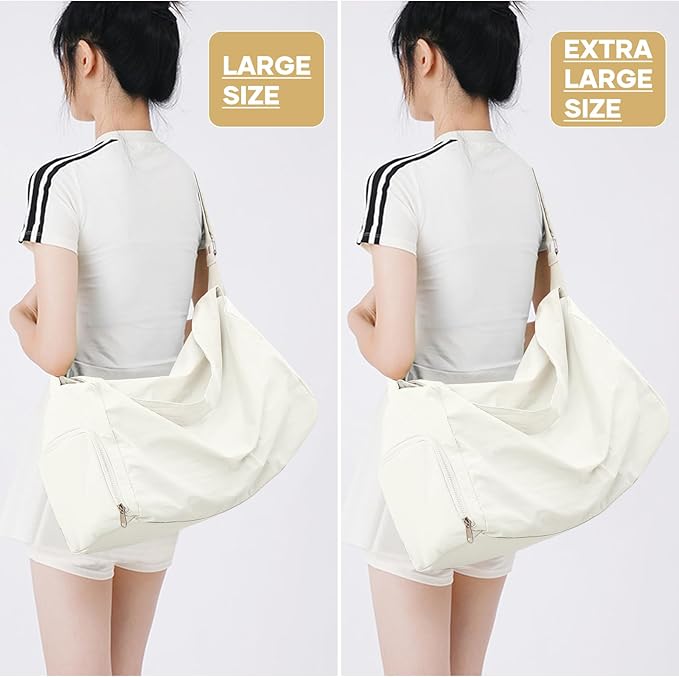 Small Gym Bag with Shoe Compartment, Workout Sport Duffle Bag for Women Travel, Waterproof Shoulder Overnight Bags Lightweight Carry on Tote Bags for Swim, Yoga, Dance