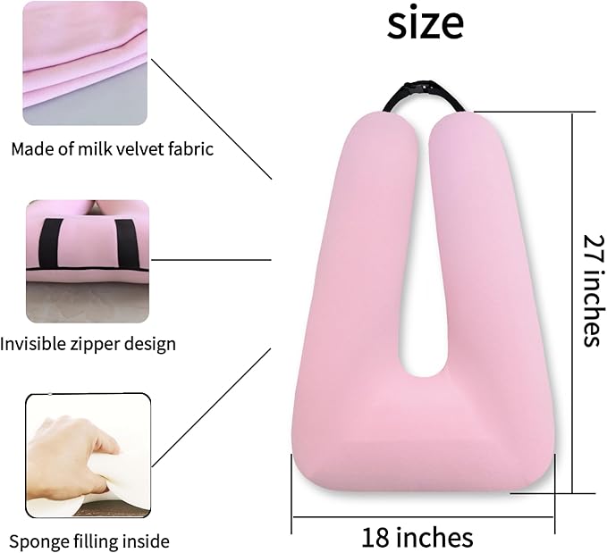 Travel Pillow Car Pillow Kid Car Sleeping The Sleeping Aid for Adults and Kids on Road Trips Sponge Kids Travel Pillow Provides Body and Head Support Pink