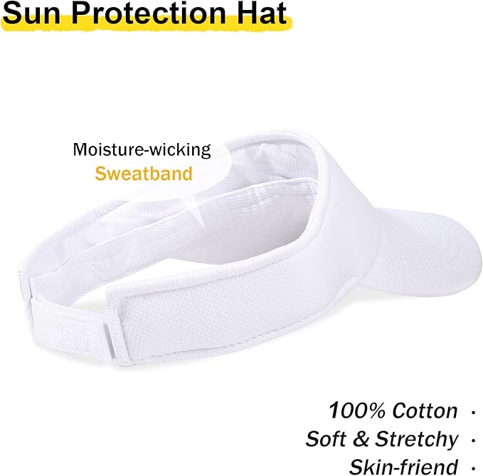 Sun Visor Hat Adjustable Velcro Outdoor Sports Cap for Men Women Adults