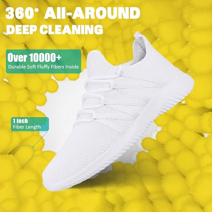 Shoe Washing Machine Bag 2 Pack, 360°Deep Clean Durable Shoes Laundry Bag for Washer and Dryer, Reusable Shoe Cleaner Bags, Sneaker Washing Machine Bag, Yellow