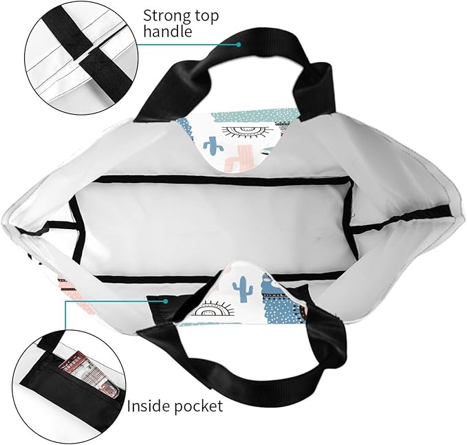 Large Tote Bag for Women Portable Beach Bag Reusable Grocery Bags Funny Gift Bag for Shopping Gym Travel