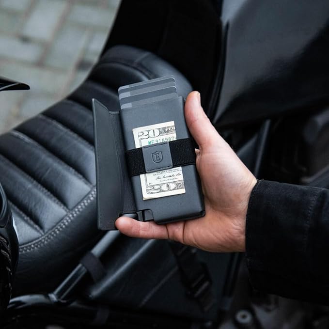 Ekster Parliament Men's Wallet | RFID Blocking Leather Minimalist Wallet | Slim Wallet for Men - Designed for Quick Card Access with Push Button