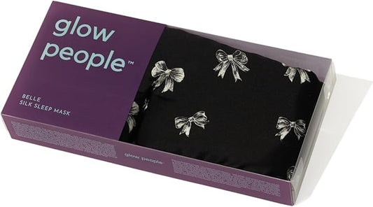 Glow People Silk Sleep Mask – 100% Mulberry Silk Eye Mask for Sleeping, Total Blackout, Cloud-Soft and Adjustable for Beauty Sleep and Travel - Belle