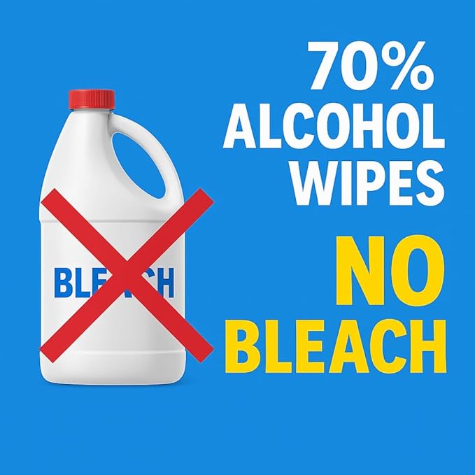 Tazza Alcohol Wipes - Unscented, Travel Hand Cleaning Wipes - 80 Ct (Pack of 6, 480 Wipes)