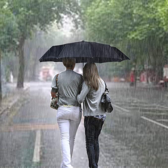 PFFY 2 Packs Travel Umbrella Windproof Auto Open & Close Collapsible Folding Small Compact Backpack Car travel Essentials Purse Umbrellas for Rain