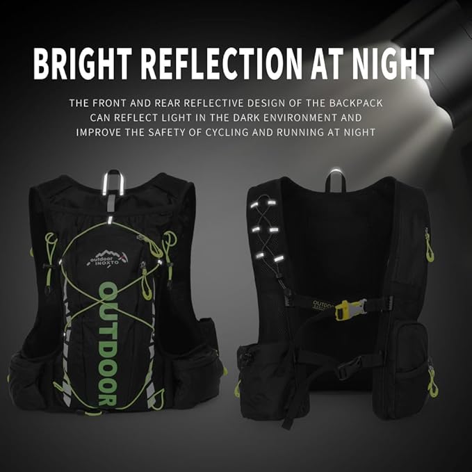 Hydration Pack Backpack，IX INOXTO Running Hydration Vest with 1.5L ( 50 oz) Water Bladder for Men Women，Lightweight Water Backpack for Hiking Cycling Climbing Camping