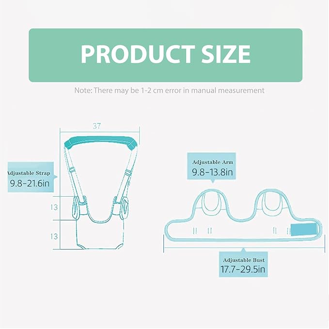 Baby Walking Harness-Handheld Assistant Belt- Toddler Infant Walking Aid for Trainer & Support 7-24 Month Old (summer-Green-1817)