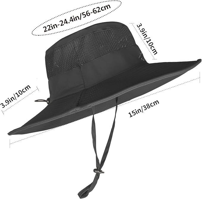 Sun Hats for Men Women Fishing Hat UPF 50+ Breathable Wide Brim Summer UV Protection Hat