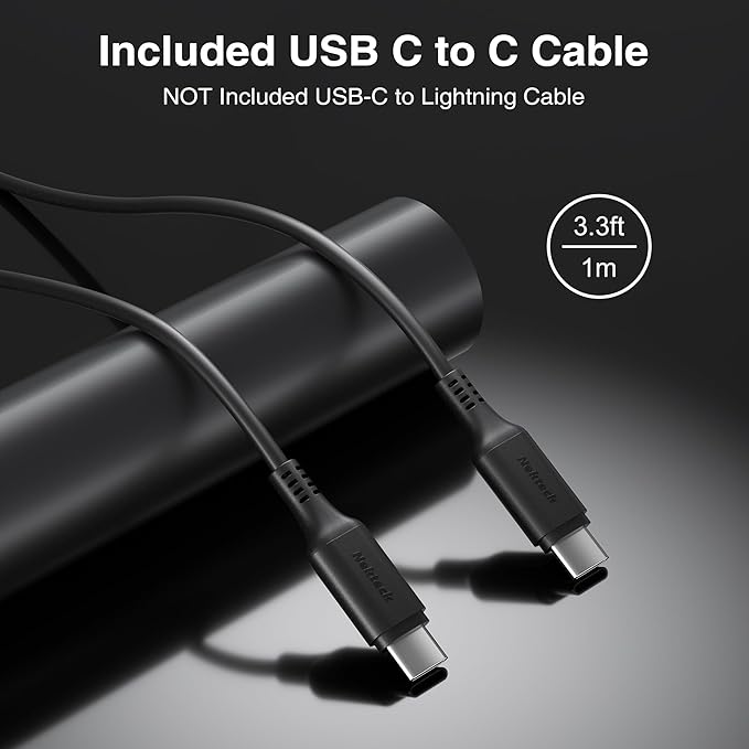 Type C Car Charger, Nekteck USB Adapter with 45W Power Delivery and 12W A Port Compatible with iPhone, iPad, MacBook, Galaxy, Google Pixel, 3.3ft Cable Included, NOT Ideal for Note10+PPS