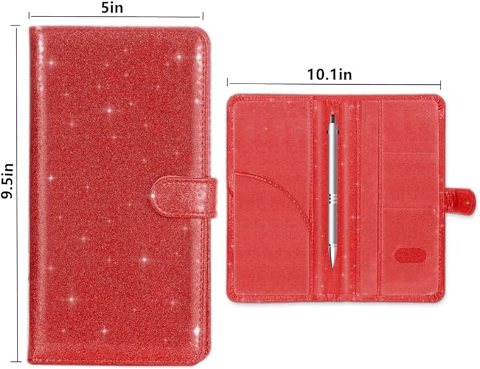 Car Registration and Insurance Card Holder, Document Holder for Cards, Driver Vehicle License Document Glove Box Compartment Organizer, Car Essentials For Women