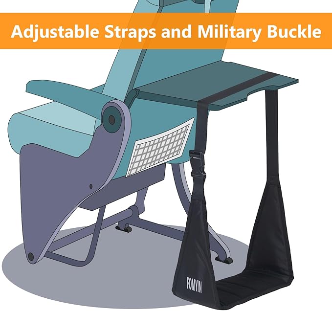 Airplane Footrest with No Feet Clashing Support Design, Portable Travel Foot Hammock, Memory Foam Plane Foot Rest to Relieve Feet Soreness - Long Flights Essentials