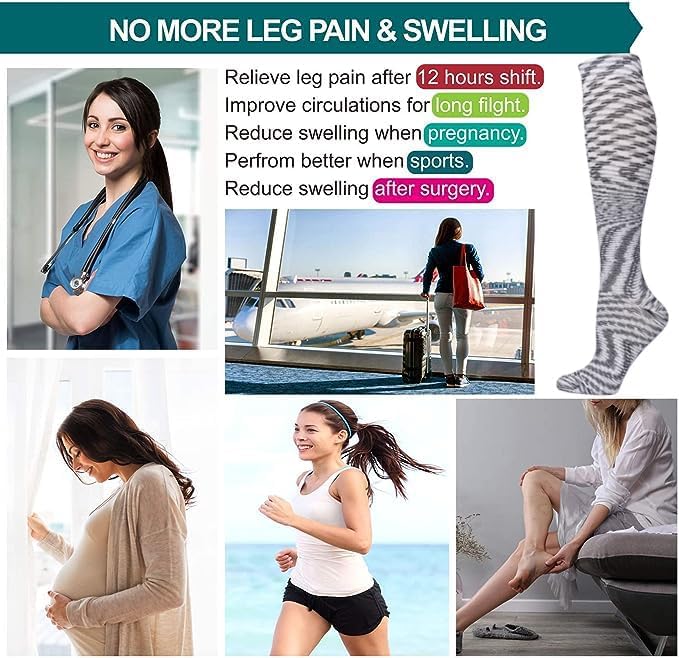 LEVSOX Compression Socks Women and Men, 20-30mmHg, Best for Nurses, Travel, Pregnancy