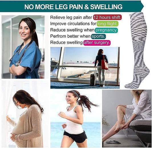 LEVSOX Compression Socks Women and Men, 20-30mmHg, Best for Nurses, Travel, Pregnancy