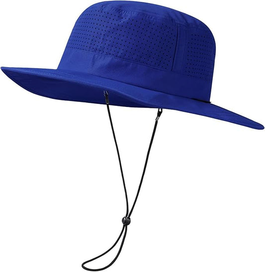 UPF 50+ Bucket Sun Hat with Laser Perforated Mesh Cooling Adjustable Breathable Lightweight for Outdoor Men Women
