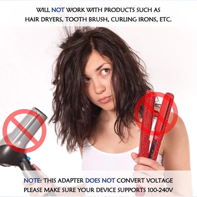 Ceptics US to India Plug Adapter works in Nepal, Maldives, Pakistan, India Power Adapter, Dual USA Input, Grounded Travel Adapter for Indian plug, Perfect for Phones, Laptop Chargers, 3 Pack (CT-10)