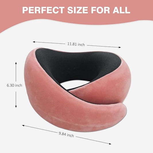 Snail Flexible Neck Pillow, Airplane Travel Pillow, Premium Memory Foam Travel Pillow, 360° Ergonomic Design, Asymmetrical Sides, Suitable for Office, Automotive, Washable Pillowcase