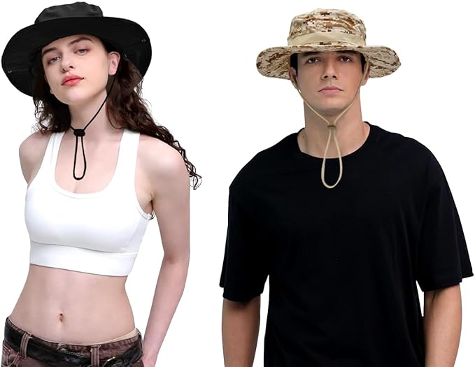Sun Hats for Men Women Bucket Hat UPF 50+ Boonie Hat Foldable UV Protection Hiking Beach Fishing Summer Safari