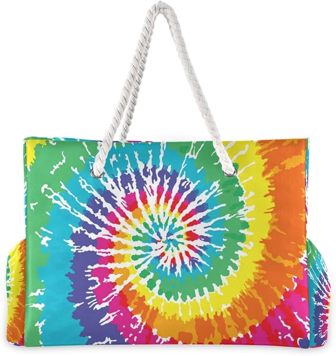 senya Large Beach Shoulder Bags Canvas Tote Water Resistant for Gym Travel Daily