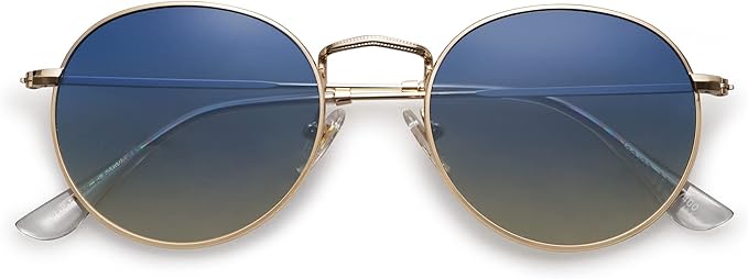 SOJOS Small Round Polarized Sunglasses for Women Men Classic Vintage Retro Shades UV400 SJ1014
