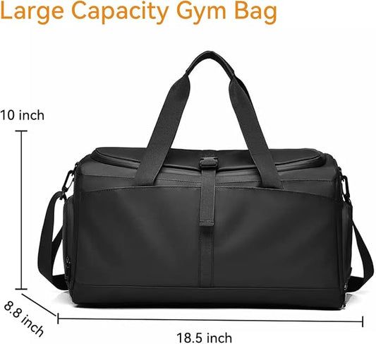 40L Gym Bag for women man, Duffle Bag for Travel, Personal Item Bag, Carry on Bag with Wet Pocket & Shoes Compartment, Water Resistant Weekender Bags