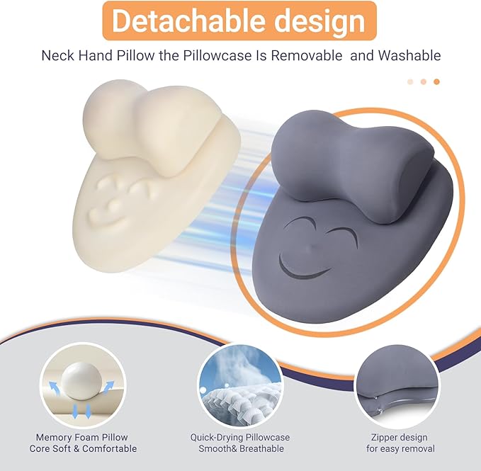 Momykids Neck & Hand Pillow | Soft Phone Holder for Bed, Arm Pillow for Side Sleeping While Using Phone, Neck and Arm Support