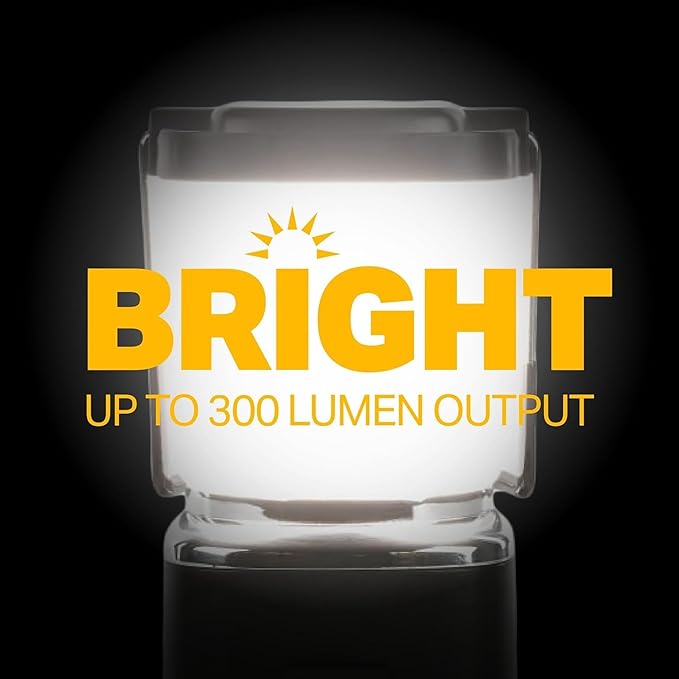 LUXPRO LP189 Mini Lantern - USB-C Rechargeable Camping Light - with 4 Color Modes - Dimmable LED Portable Lantern for Hiking & Emergency - Handy Compact Design (Black, 3-Pack)
