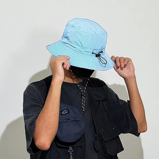 Waterproof Bucket Hat for Women and Men - UV Protection Beach Sun Hat Fishing Safari Boonie Hat Rain Hat Adjustable Packable