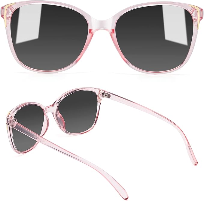 Face Shadow Polarized Sunglasses for Women, Cat Eye Sunglasses for Small Face Ladies Ultralight UV400 Protection