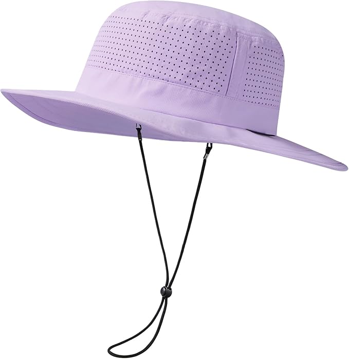 UPF 50+ Bucket Sun Hat with Laser Perforated Mesh Cooling Adjustable Breathable Lightweight for Outdoor Men Women