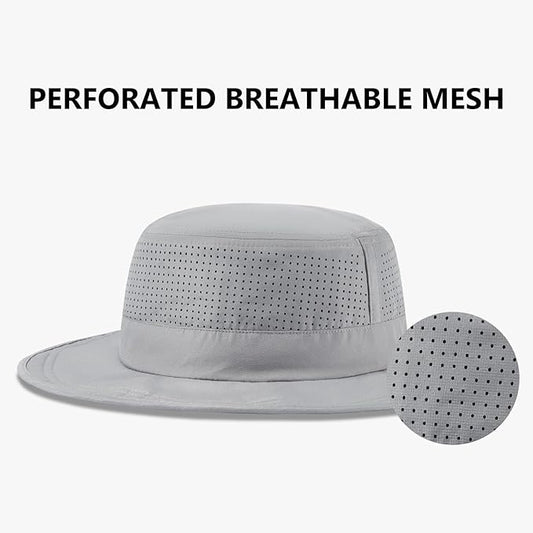 UPF 50+ Bucket Sun Hat with Laser Perforated Mesh Cooling Adjustable Breathable Lightweight for Outdoor Men Women