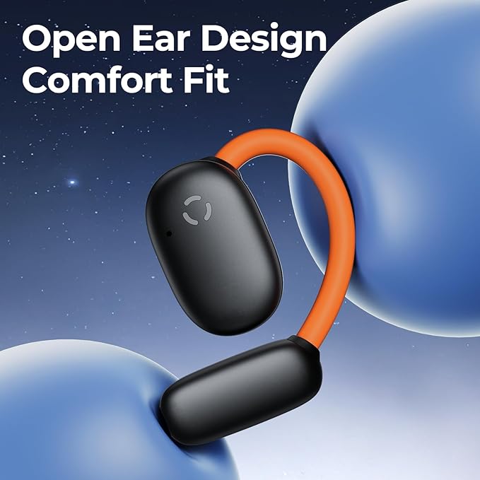 occiam Ear Buds Wireless Earbuds, AI Translation, 80H Playback, Earhook Glow & Control,16.2mm Large Driver for Rich Audio, Bluetooth Headphones Over-Ear Earphones for Sport Running (Matte Black)