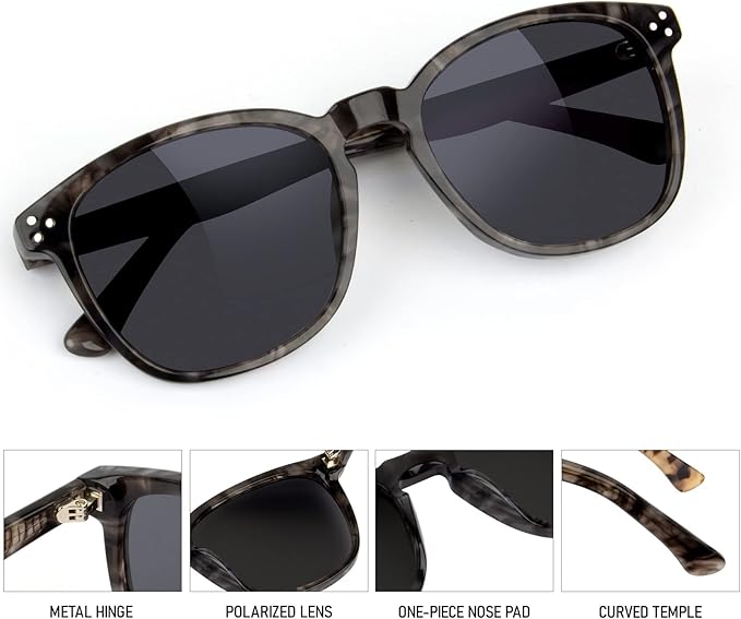 Polarized Sunglasses For Women UV - Protection Womens Trendy Fashion Large Shades With Acetate Frame BC2110