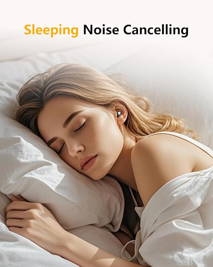 Sleep Noise-Canceling Earplugs 50dB Noise Reduction 4 Ear Tip Sizes Reusable Noise-Canceling Earplugs Silicone Hearing Protection Gear Ideal for Work and Travel (Black)