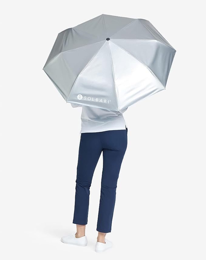 Solbari Compact Sun Protective Umbrella UPF 50+ UV Protection, Ultra-Light & Travel-Friendly, Reflective Sun Protection for Beach, Picnics, & Outdoor Festivals