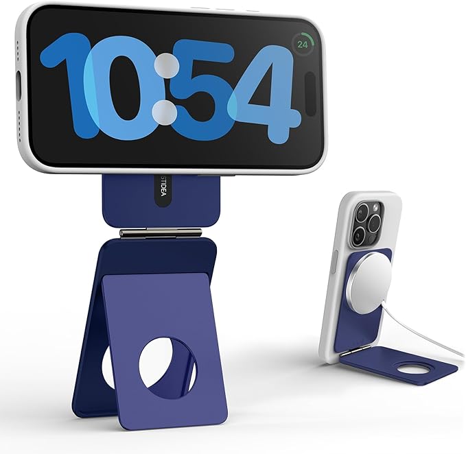 Phone Tripod Stand, Aluminum Alloy Mini Tripod Compatible with Magsafe iPhone 17/16/15/14/13/12 Series, Foldable Strong Magnetic Phone Stand, Mult-Angle Adjustment Selfie Stick