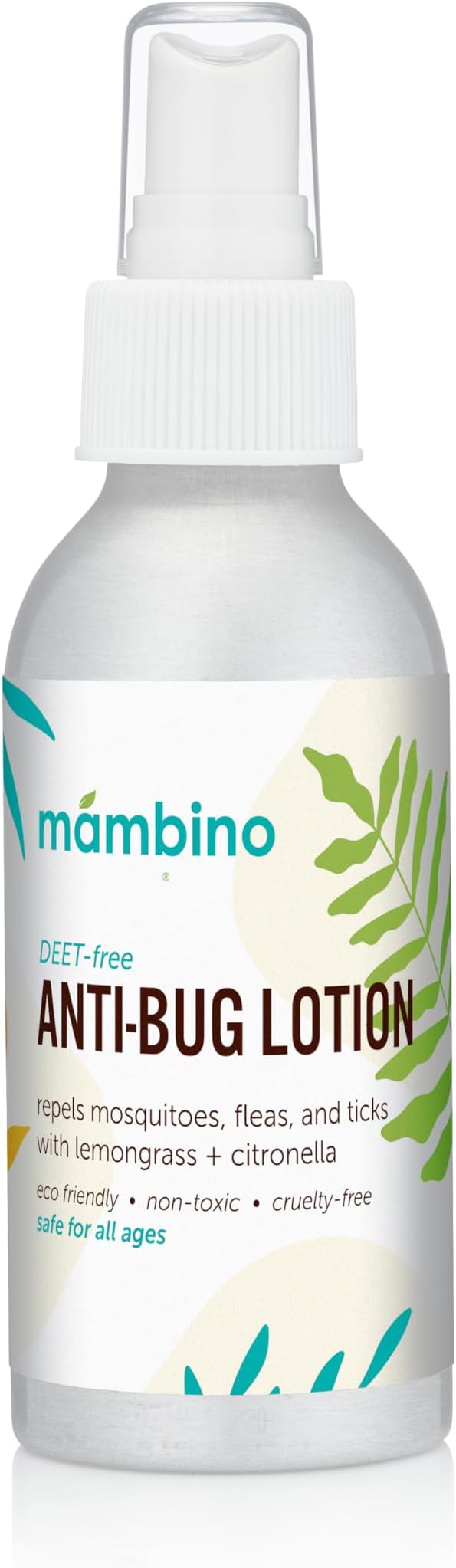 Mambino Organics Anti-Bug Lotion, DEET-Free, Organic Bug Repellent with Essential Oils, Nourishing Travel-Size Lotion for Babies, Kids, Adults, Safe for Camping, Outdoors & Sensitive Skin, 4oz