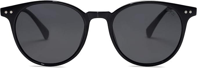 SOJOS Small Round Classic Polarized Sunglasses for Women Men Vintage Style UV400 Lens MAY SJ2113