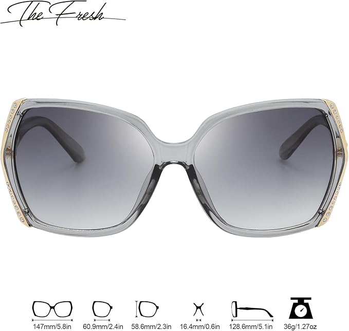 The Fresh Classic Crystal Elegant Women Beauty Design Sunglasses Gift Box