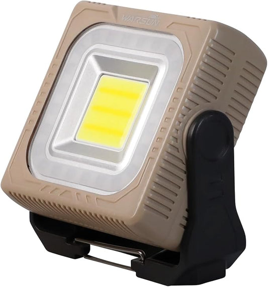 WARSUN 1000 Lumens Rechargeable Work Light – Portable LED Camping Lantern with Tripod Mount, Type-C Charging, Magnetic Base, Hanging Hook, Multi Lighting Modes,for Outdoor,Hiking,Camping