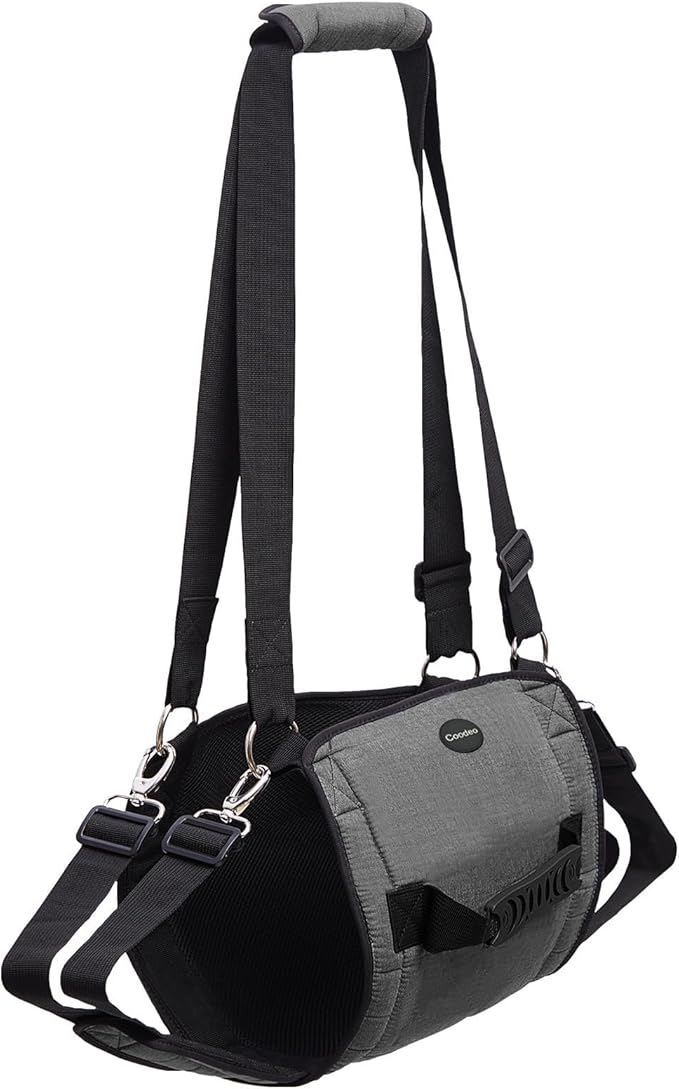 COODEO Dog Carry Sling, Emergency Backpack Pet Legs Support & Rehabilitation Dog Lift Harness for Nail Trimming, Dog Carrier for Senior Dogs Joint Injuries, Arthritis, Up and Down Stairs(XL, Black)