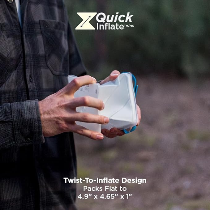 LuminAID Nova Colors Solar Camping Lantern - Twist-to-Inflate LED Lamp with 8 Color Modes Perfect for Camping, Hiking, Travel and More - Emergency Light for Power Outages, Hurricane, Survival Kits