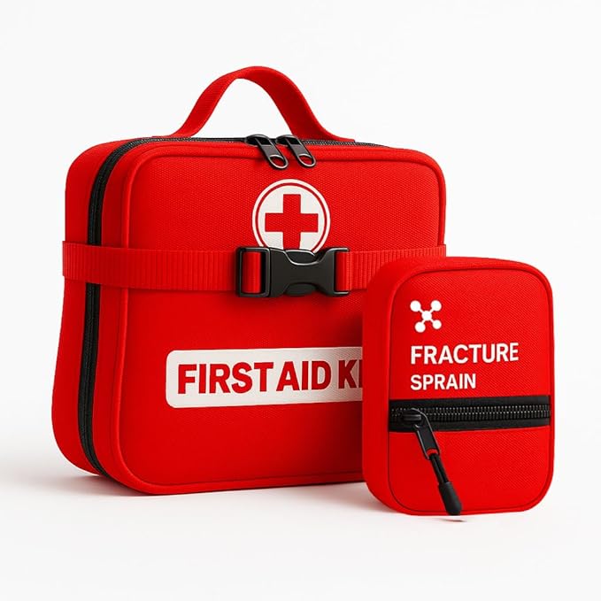 Premium 429-Piece Large Waterproof First Aid Kit with Mini Bag, Organized Emergency Kit with Labeled Compartments for Home, Car, Travel, Camping, Hiking, Outdoor, Sports & Business Use