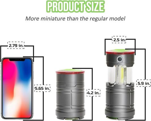 Lichamp Collapsible LED Camping Lantern, Portable Lightweight Waterproof LED Flashlight, 4 Light Modes, Survival Kits for Indoor Outdoor Home Emergency Power Outages Hiking Hurricane, 2 Pack, Medium