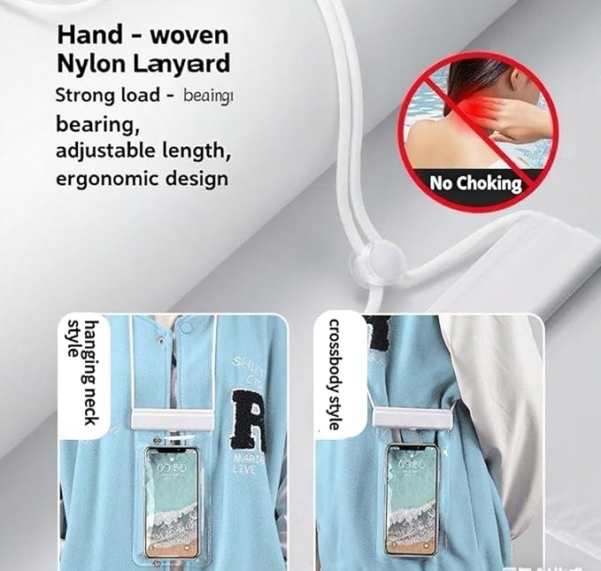 1PCS Waterproof Phone Case - Universal Fit for iPhone 14/13/12 & Android Phones - Submersible Up to 100ft for Kayaking, Fishing, Rain,etc.(Black/White/Pink) (Pink)