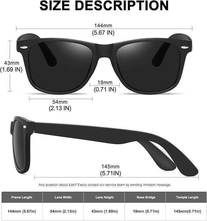 MEETSUN Polarized Sunglasses for Women Men Classic Retro Trendy Driving Sun Glasses UV400 Protection (3 Pack)