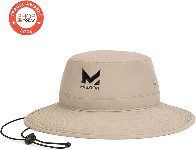 MISSION Cooling Bucket Hat - Unisex Wide-Brim Hat for Men & Women - Lightweight, Foldable & Durable - Cools Up to 2 Hours