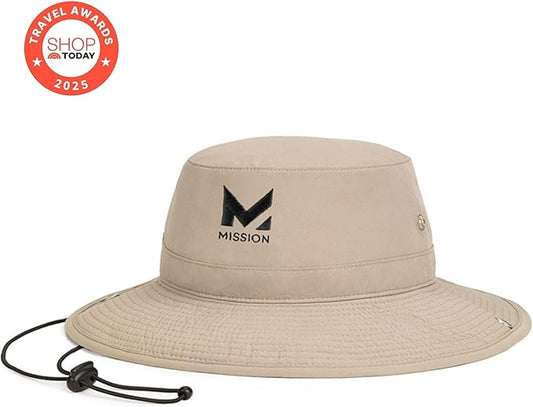MISSION Cooling Bucket Hat - Unisex Wide-Brim Hat for Men & Women - Lightweight, Foldable & Durable - Cools Up to 2 Hours