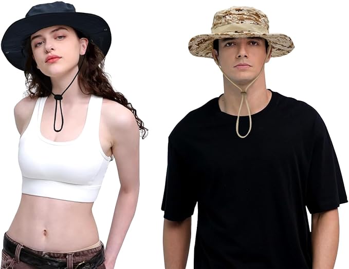 Sun Hats for Men Women Bucket Hat UPF 50+ Boonie Hat Foldable UV Protection Hiking Beach Fishing Summer Safari